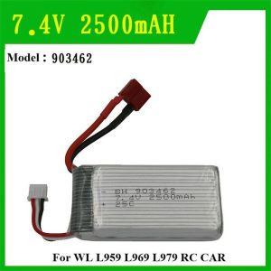 903462 2500mah 7.4v t plug 25c battery for wl l959 l969 l979 rc drone cars