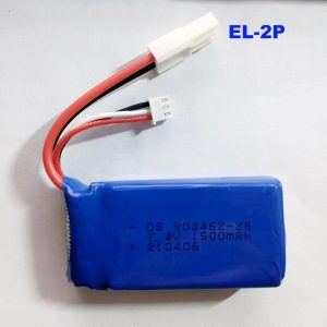 903462 2s 1500mah 7.4v el 2p plug 25c battery for flywheel ft009 rc boat