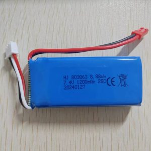 803063 7.4v 1200mah 25c jst battery for yizhan x6 rc drone quadcopter