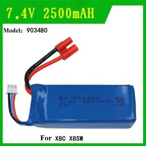 903480 2500mah 7.4v 85*34*19mm lipo battery for syma x8c x8hw rc drone