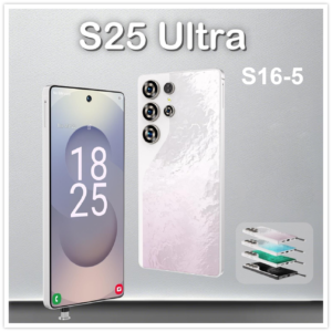 S25 Ultra S16-5 4G smartphone with 6.6-inch mid-hole display, 4GB RAM, 64GB ROM, 3800mAh battery, built-in touch pen, front view showing full screen and design