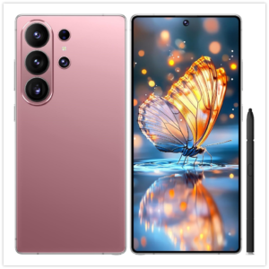 S26 Ultra S17 4G smartphone with 7.2-inch mid-hole display, 4GB RAM, 64GB ROM, 3800mAh battery, built-in touch pen, front view showing full screen and design